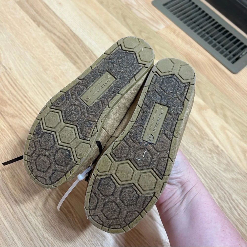Airwalk Faux Fur Lined Moccasin Slippers Sz 12 Kids Toddler Tan
